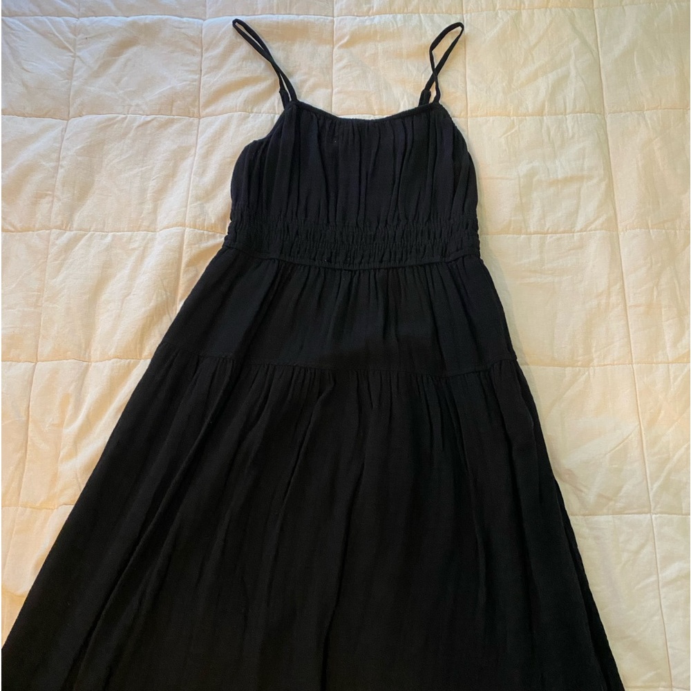 black long summer sun dress
